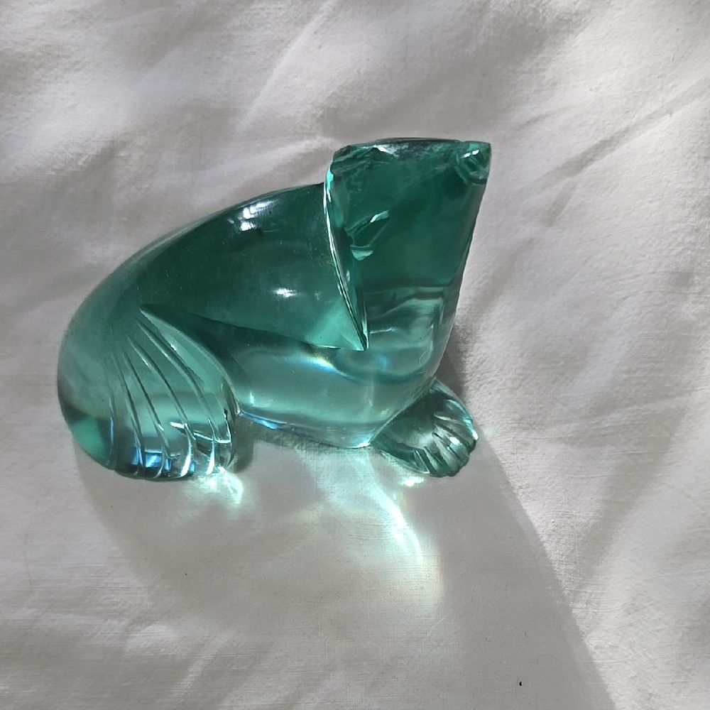 Elegant Glass Seal Figurine